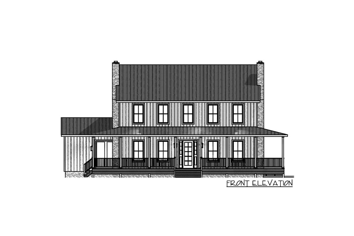 Plan 911015JVD: Master-Down Classic Farmhouse with Wraparound Porch and Amenities - 3485 Sq Ft - Image #6 - Country, Farmhouse, Modern Farmhouse, New American, Traditional