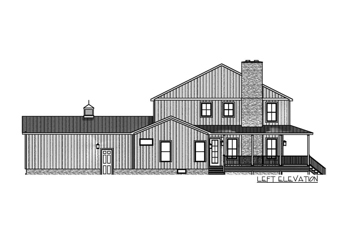 Plan 911015JVD: Master-Down Classic Farmhouse with Wraparound Porch and Amenities - 3485 Sq Ft - Image #7 - Country, Farmhouse, Modern Farmhouse, New American, Traditional