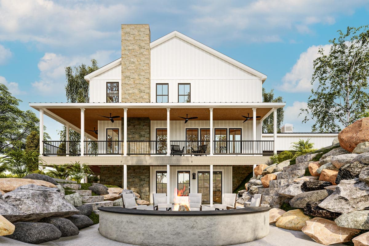 Plan 911015JVD: Master-Down Classic Farmhouse with Wraparound Porch and Amenities - 3485 Sq Ft - Image #4 - Country, Farmhouse, Modern Farmhouse, New American, Traditional