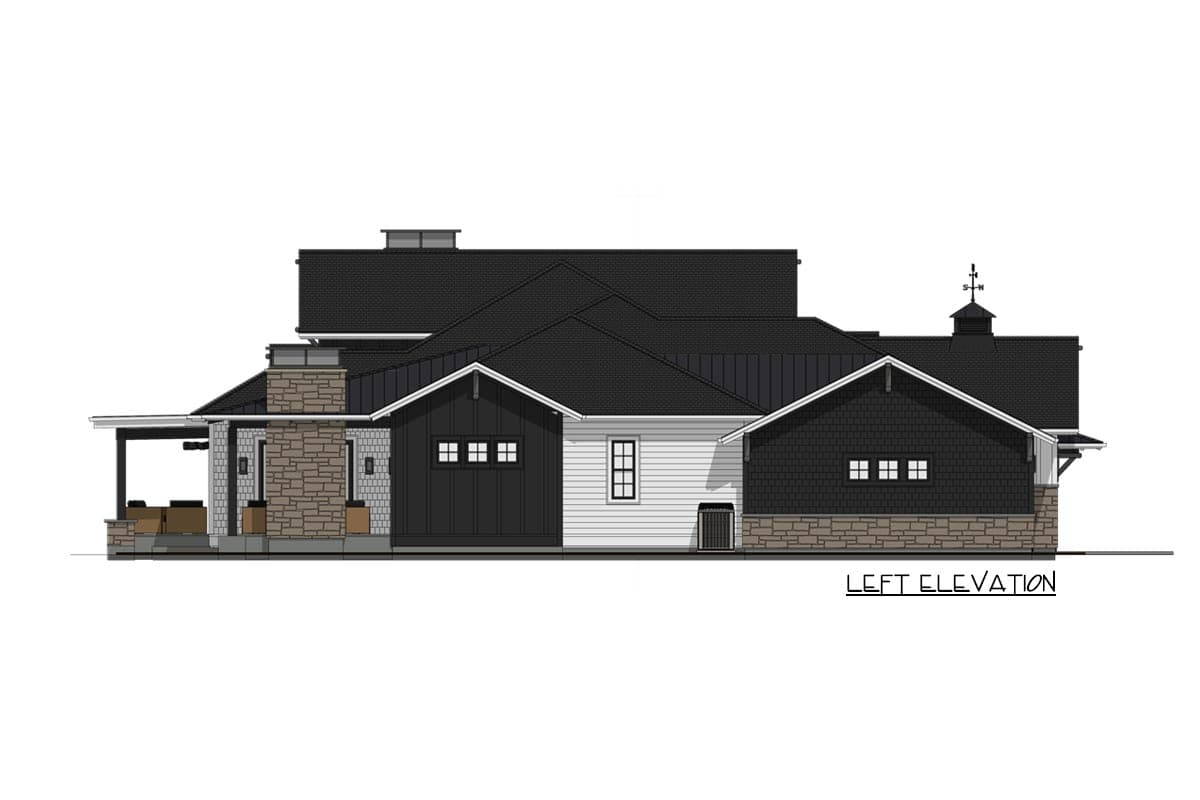 Plan 64521SC: One Story New American House Plan with Vaulted Great Room and Two Covered Patios - 2678 Sq Ft - Image #20 - New American, Prairie, Ranch