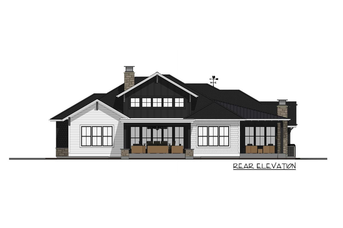 Plan 64521SC: One Story New American House Plan with Vaulted Great Room and Two Covered Patios - 2678 Sq Ft - Image #21 - New American, Prairie, Ranch