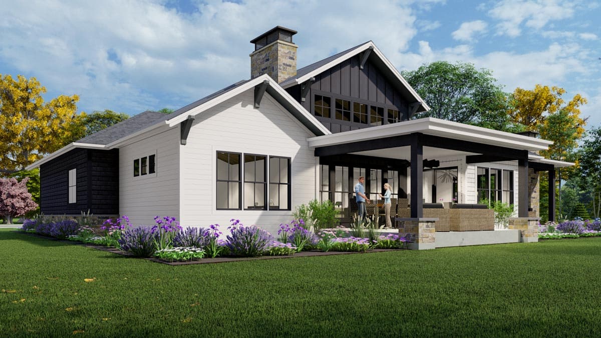 Plan 64521SC: One Story New American House Plan with Vaulted Great Room and Two Covered Patios - 2678 Sq Ft - Image #8 - New American, Prairie, Ranch