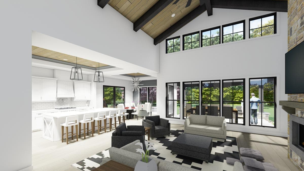 Plan 64521SC: One Story New American House Plan with Vaulted Great Room and Two Covered Patios - 2678 Sq Ft - Image #14 - New American, Prairie, Ranch