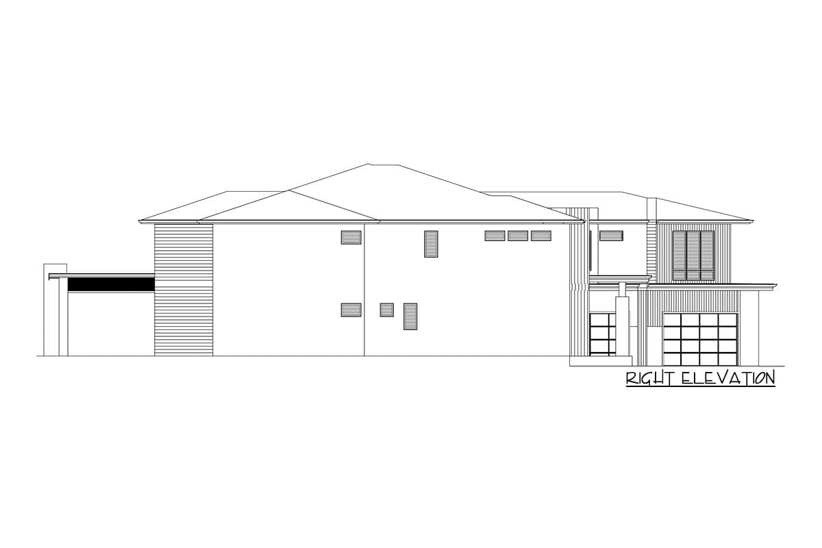 Plan 666145RAF: 2-Story Modern Northwest Home Plan with Angled Garage - Image #9 - Modern, Northwest