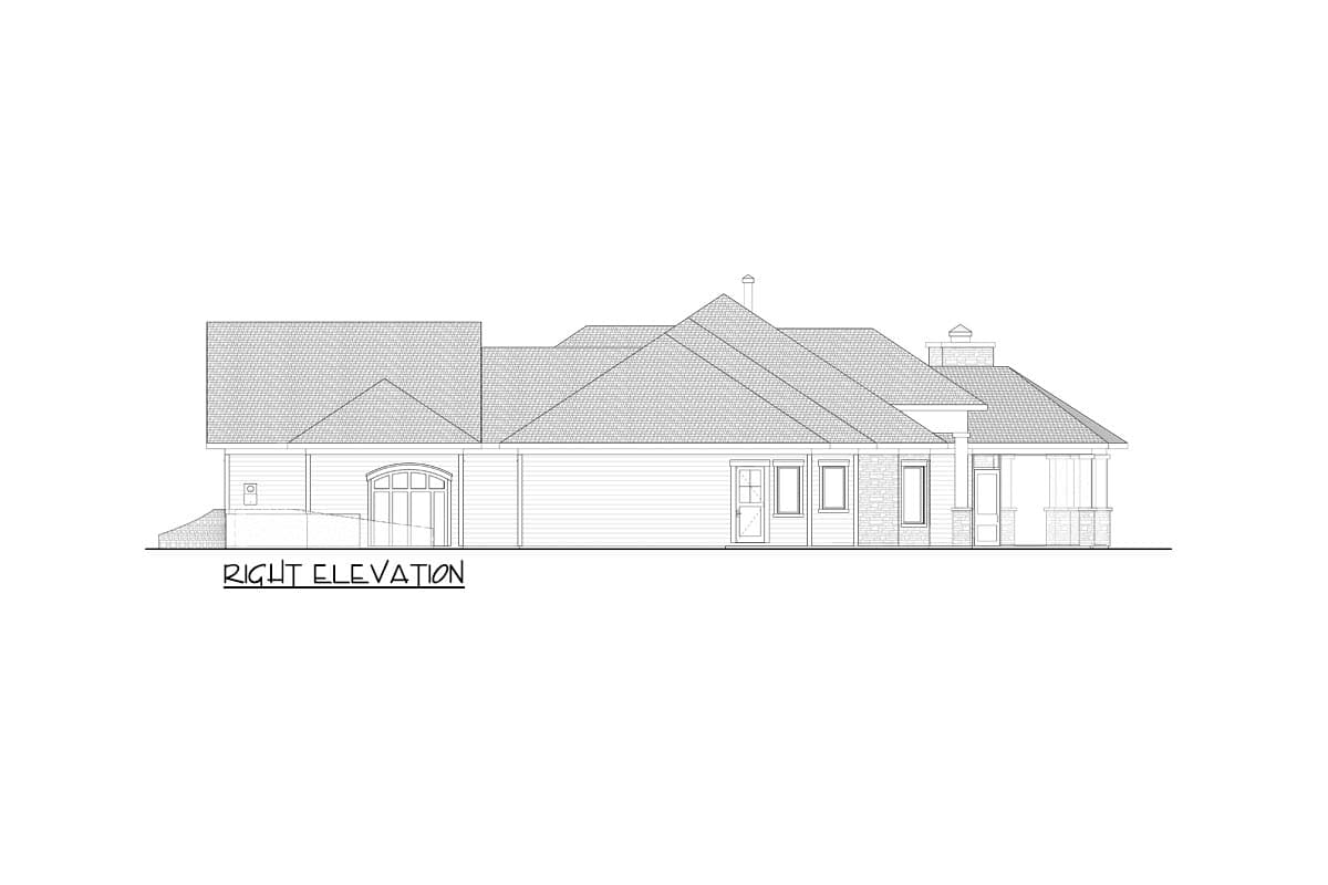 Plan 871016JEN: European Ranch Plan with Split-bed Layout - Image #17 - Craftsman, European, Ranch