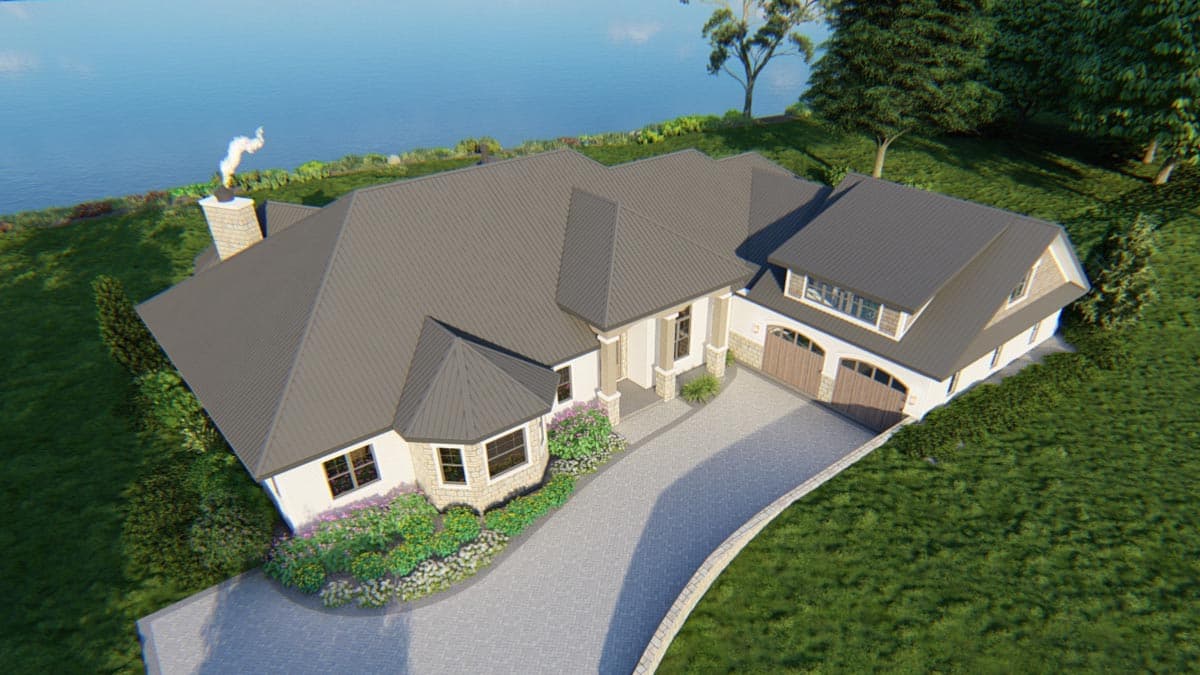 Plan 871016JEN: European Ranch Plan with Split-bed Layout - Image #10 - Craftsman, European, Ranch
