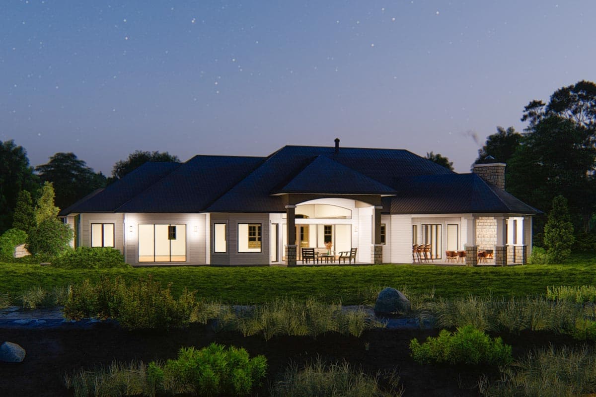 Plan 871016JEN: European Ranch Plan with Split-bed Layout - Image #11 - Craftsman, European, Ranch