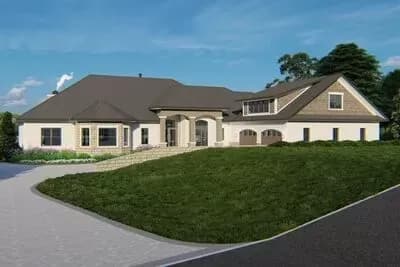 European Ranch Plan with Split-bed Layout
