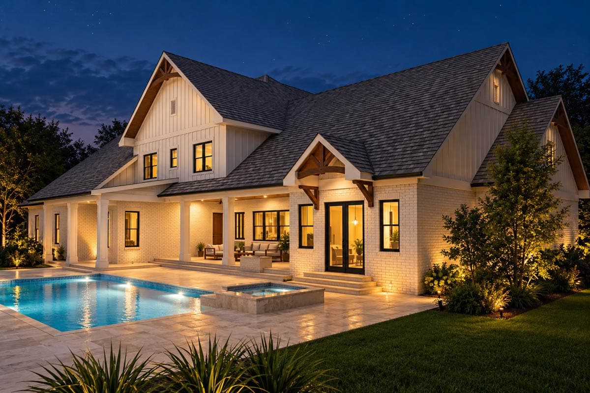 Plan 871017JEN: 5-Bed New American Farmhouse Plan with Master on Main Level - 4559 Sq Ft - Image #9 - Country, Farmhouse, Modern Farmhouse, New American