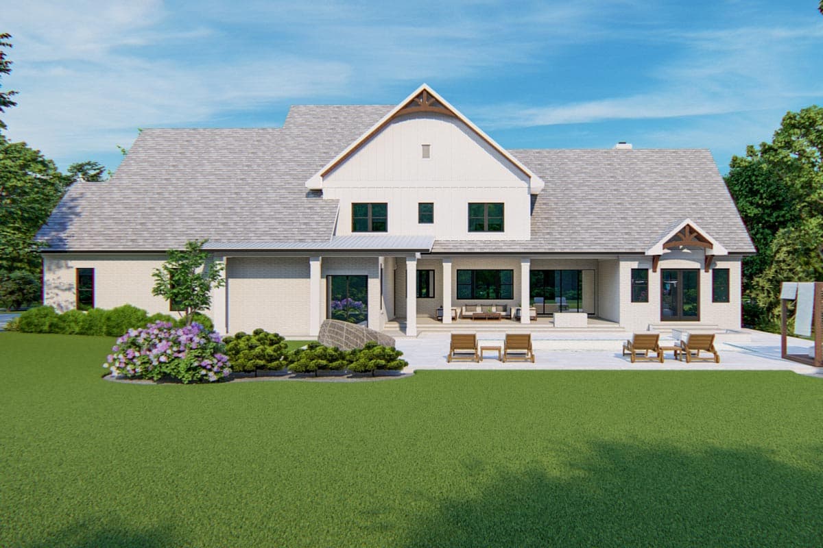 Plan 871017JEN: 5-Bed New American Farmhouse Plan with Master on Main Level - 4559 Sq Ft - Image #7 - Country, Farmhouse, Modern Farmhouse, New American