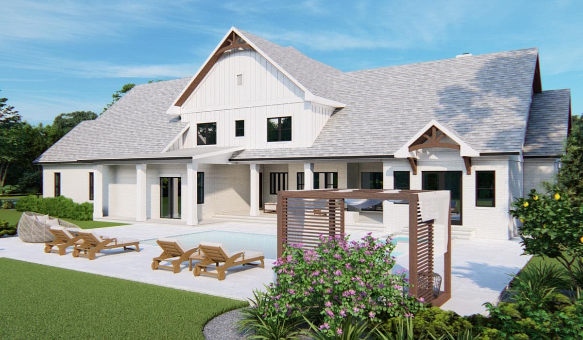 Plan 871017JEN: 5-Bed New American Farmhouse Plan with Master on Main Level - 4559 Sq Ft - Image #8 - Country, Farmhouse, Modern Farmhouse, New American