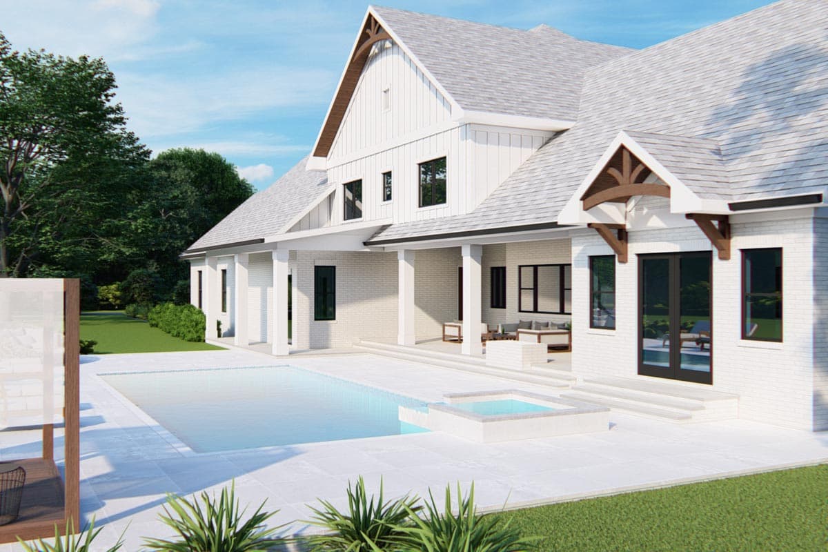 Plan 871017JEN: 5-Bed New American Farmhouse Plan with Master on Main Level - 4559 Sq Ft - Image #9 - Country, Farmhouse, Modern Farmhouse, New American
