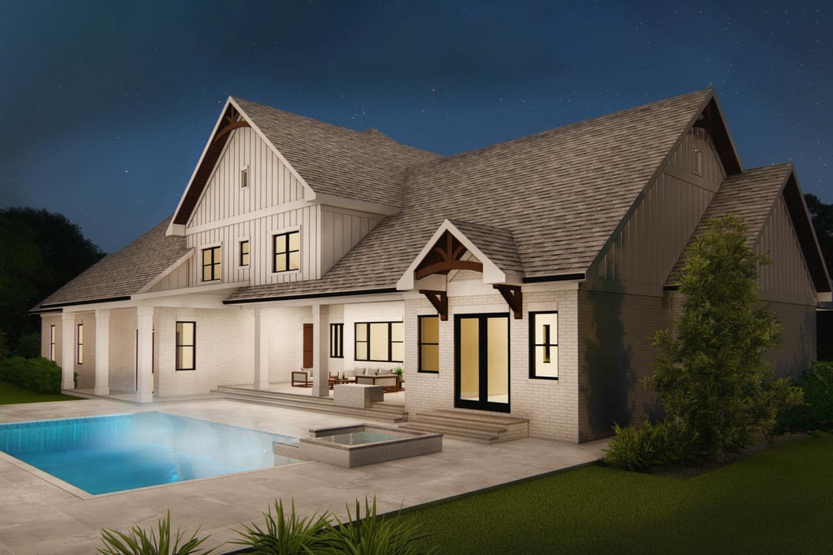Plan 871017JEN: 5-Bed New American Farmhouse Plan with Master on Main Level - 4559 Sq Ft - Image #11 - Country, Farmhouse, Modern Farmhouse, New American