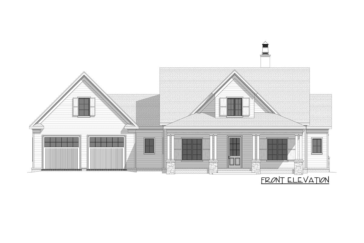 Plan 865012SHW: Modern Farmhouse Plan with 2 Beds Down and 2 Beds Up and an Attached Garage - Image #11 - Cottage, Country, Farmhouse, Modern Farmhouse, New American, Traditional