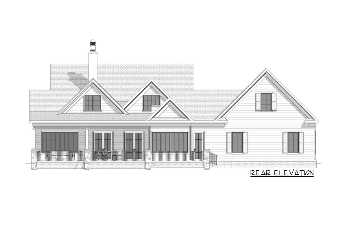 Plan 865012SHW: Modern Farmhouse Plan with 2 Beds Down and 2 Beds Up and an Attached Garage - Image #13 - Cottage, Country, Farmhouse, Modern Farmhouse, New American, Traditional