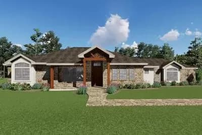 Gracious Hill Country Home Plan with Flexible Design
