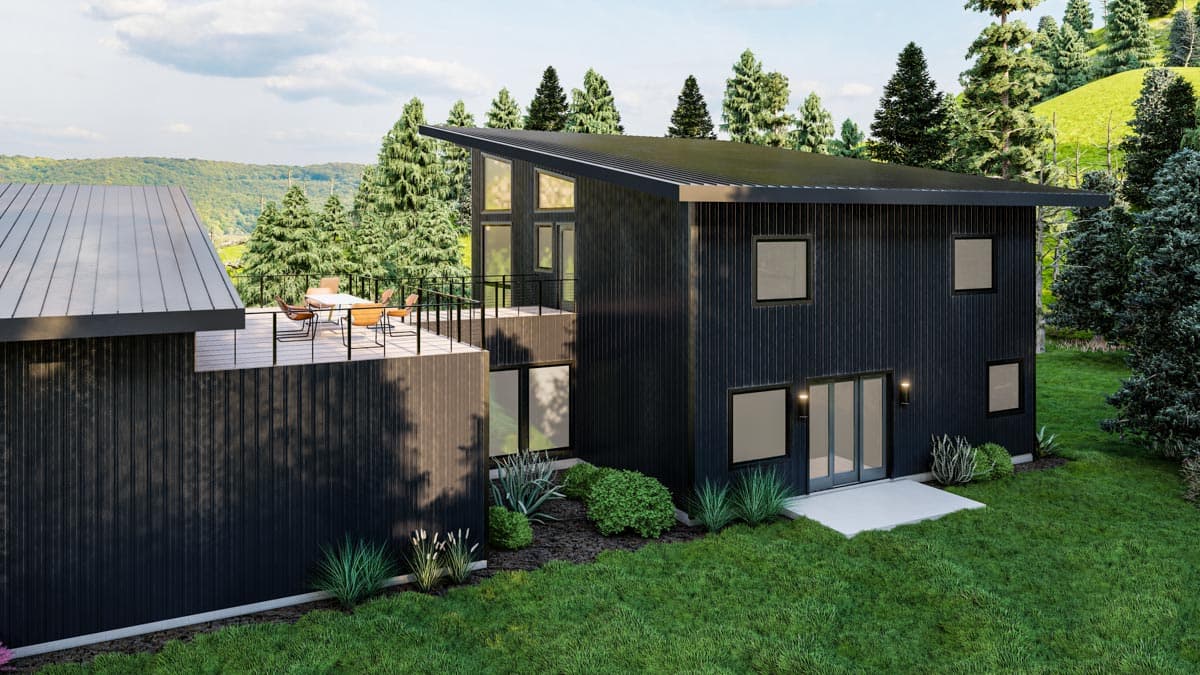 Plan 400001FTY: Exclusive 2-Story Modern Home Plan with Rooftop Deck and Garage with Full Bath  - Image #6 - Contemporary, Modern, Mountain