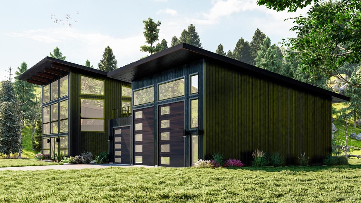 Plan 400001FTY: Exclusive 2-Story Modern Home Plan with Rooftop Deck and Garage with Full Bath  - Image #8 - Contemporary, Modern, Mountain