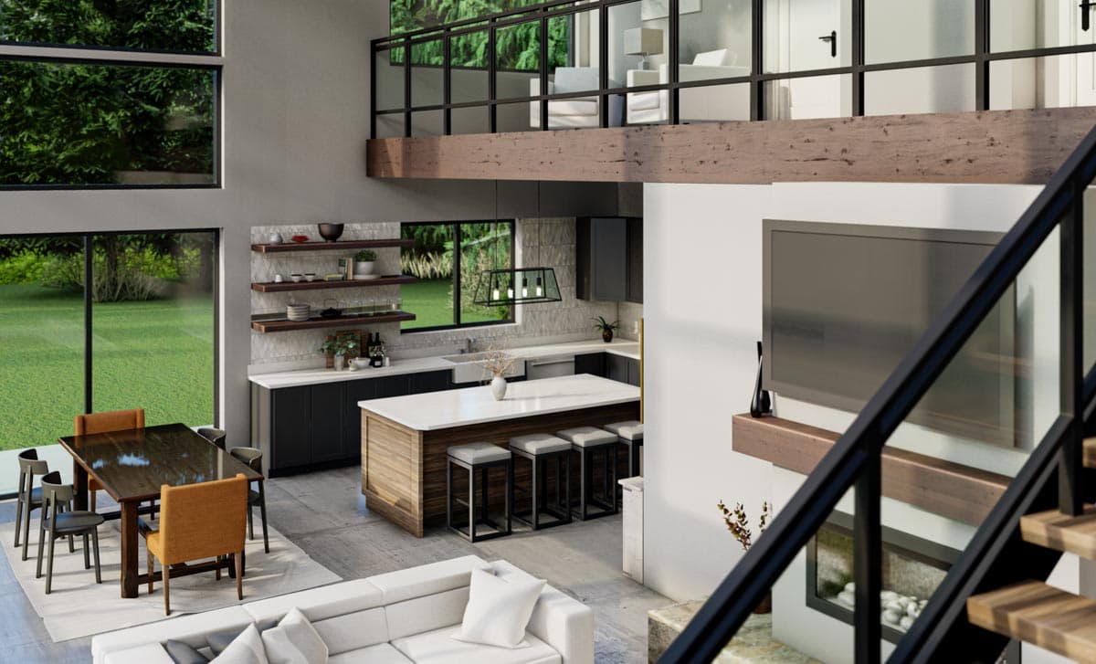 Plan 400001FTY: Exclusive 2-Story Modern Home Plan with Rooftop Deck and Garage with Full Bath  - Image #13 - Contemporary, Modern, Mountain