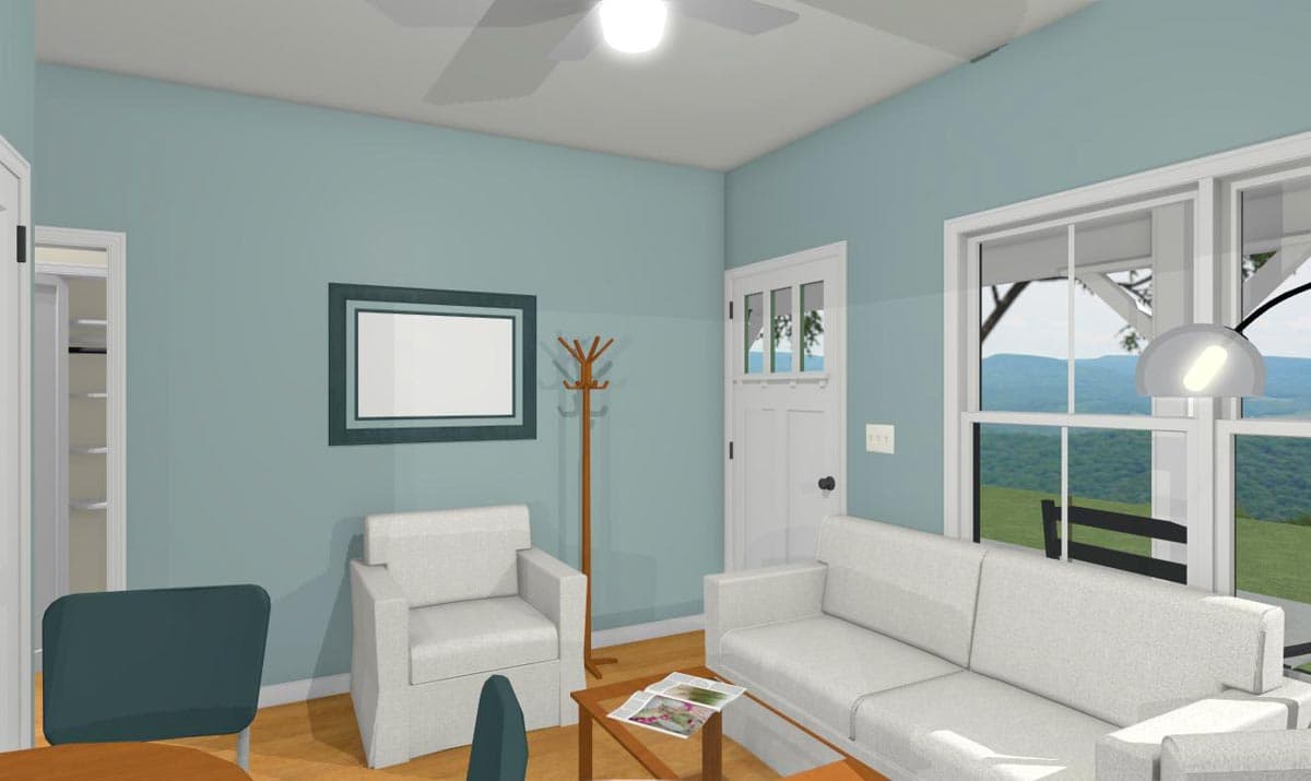 Plan 430816SNG: Exclusive 800 Square Foot House Plan with 2 Bedrooms - Image #4 - Cottage, Country, Modern Farmhouse