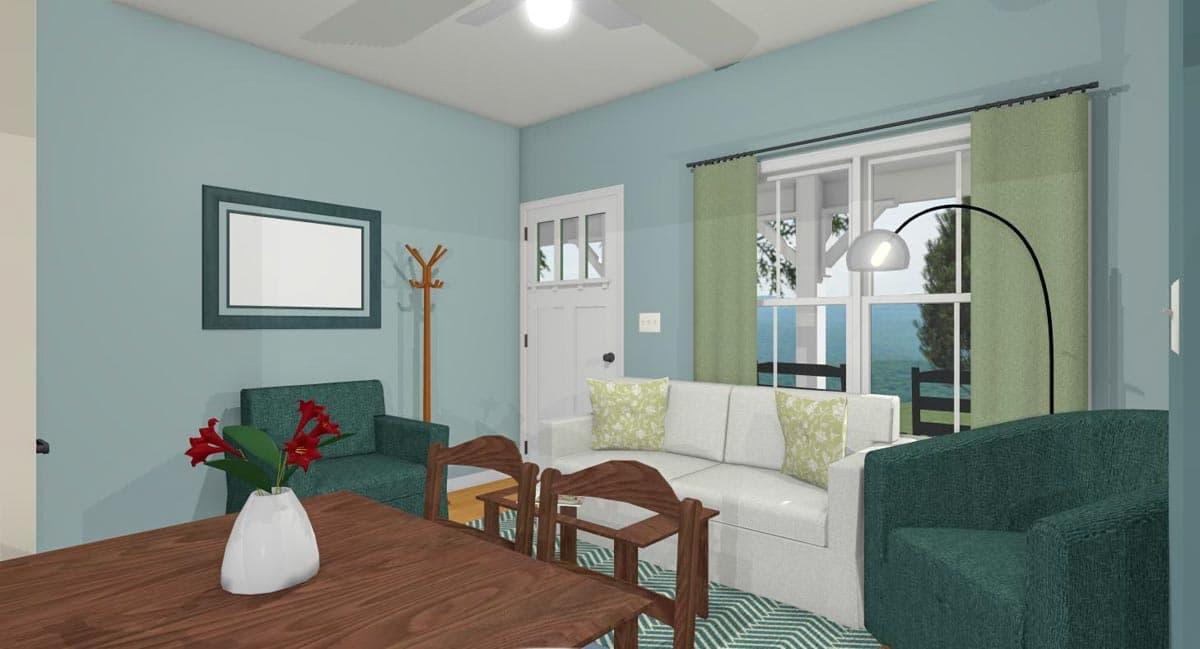 Plan 430816SNG: Exclusive 800 Square Foot House Plan with 2 Bedrooms - Image #5 - Cottage, Country, Modern Farmhouse