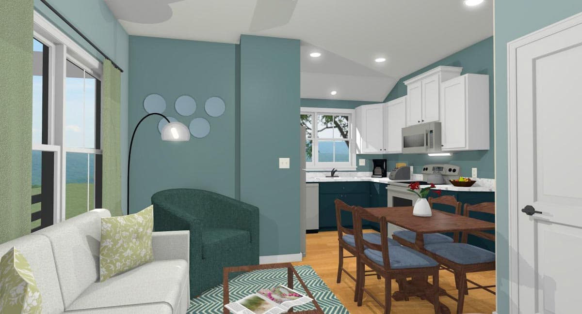 Plan 430816SNG: Exclusive 800 Square Foot House Plan with 2 Bedrooms - Image #6 - Cottage, Country, Modern Farmhouse