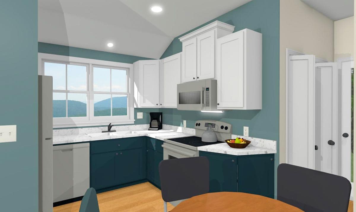 Plan 430816SNG: Exclusive 800 Square Foot House Plan with 2 Bedrooms - Image #7 - Cottage, Country, Modern Farmhouse