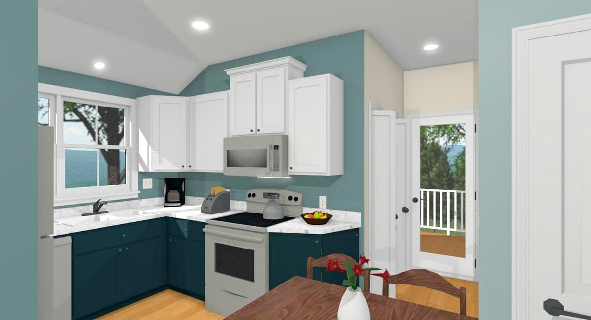 Plan 430816SNG: Exclusive 800 Square Foot House Plan with 2 Bedrooms - Image #8 - Cottage, Country, Modern Farmhouse