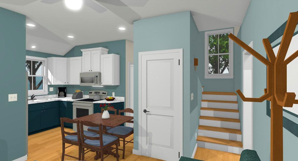 Plan 430816SNG: Exclusive 800 Square Foot House Plan with 2 Bedrooms - Image #9 - Cottage, Country, Modern Farmhouse