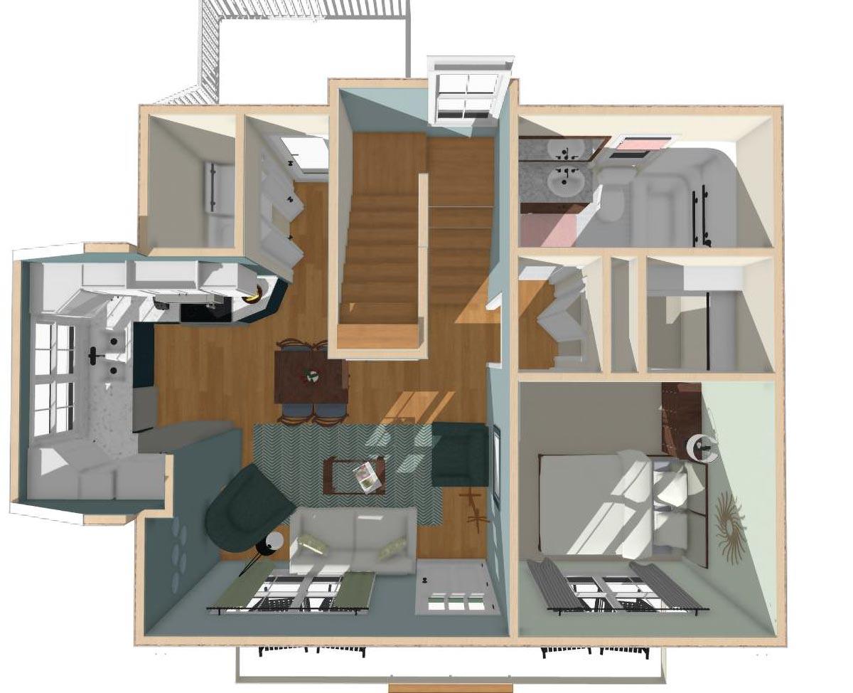 Plan 430816SNG: Exclusive 800 Square Foot House Plan with 2 Bedrooms - Image #19 - Cottage, Country, Modern Farmhouse