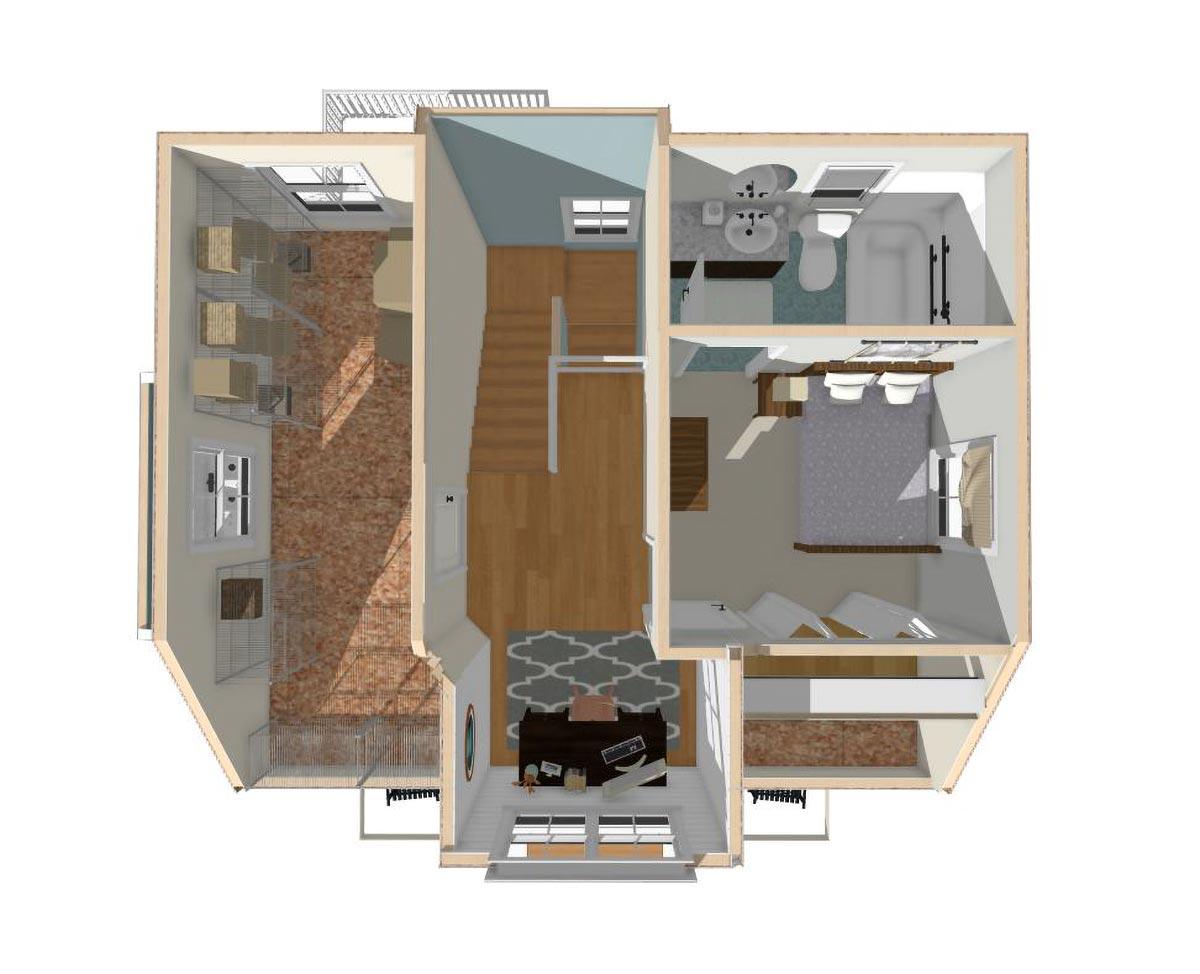 Plan 430816SNG: Exclusive 800 Square Foot House Plan with 2 Bedrooms - Image #20 - Cottage, Country, Modern Farmhouse