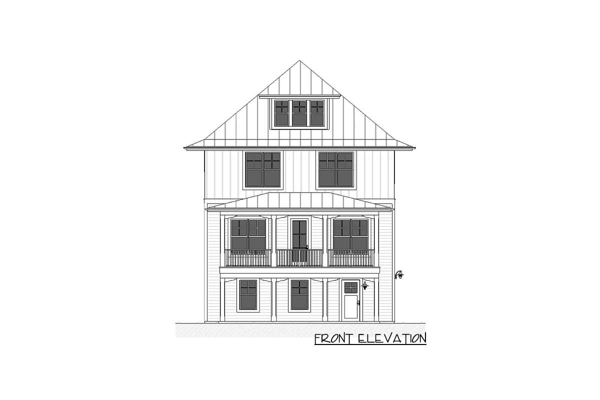 Plan 970095VC: Modern Coastal Cottage with Porches On All 3 Floors - 3588 Sq Ft - Image #22 - Beach, Coastal, Low Country, Vacation