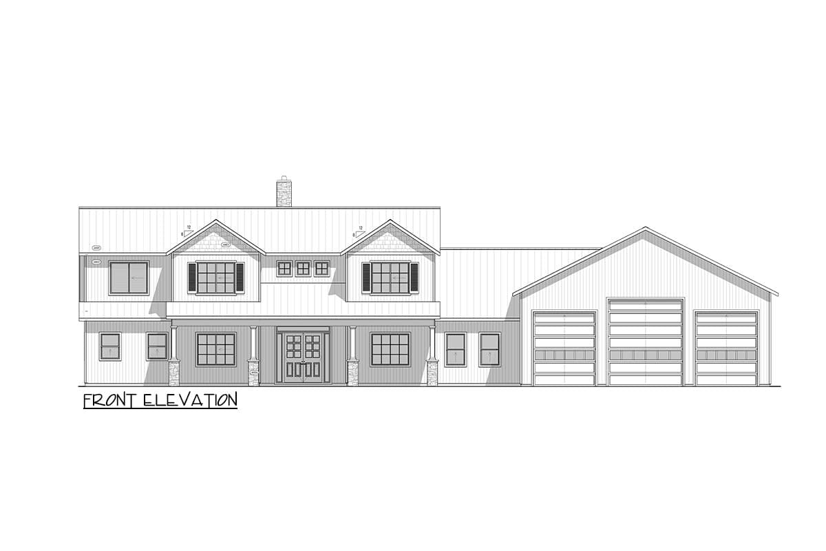 Plan 400003FTY: Exclusive Modern Farmhouse Plan with Oversized Garage - Image #24 - Country, Farmhouse, Modern Farmhouse, New American