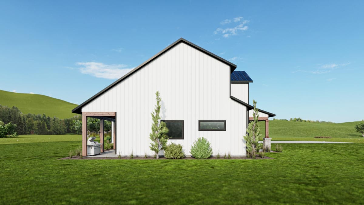 Plan 400003FTY: Exclusive Modern Farmhouse Plan with Oversized Garage - Image #4 - Country, Farmhouse, Modern Farmhouse, New American