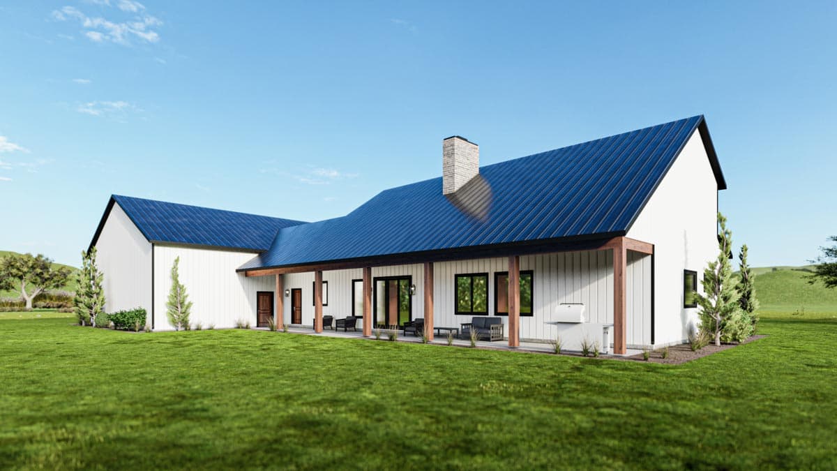 Plan 400003FTY: Exclusive Modern Farmhouse Plan with Oversized Garage - Image #5 - Country, Farmhouse, Modern Farmhouse, New American