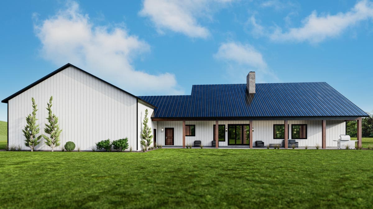 Plan 400003FTY: Exclusive Modern Farmhouse Plan with Oversized Garage - Image #6 - Country, Farmhouse, Modern Farmhouse, New American
