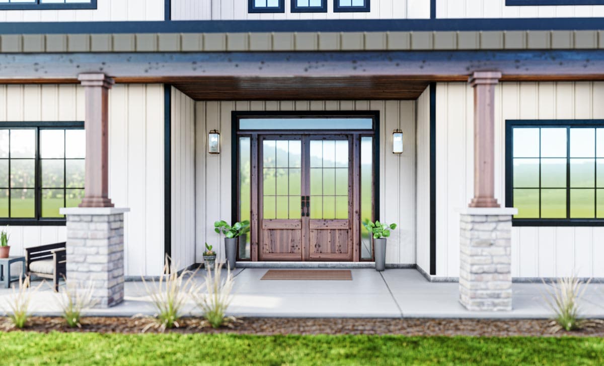 Plan 400003FTY: Exclusive Modern Farmhouse Plan with Oversized Garage - Image #8 - Country, Farmhouse, Modern Farmhouse, New American