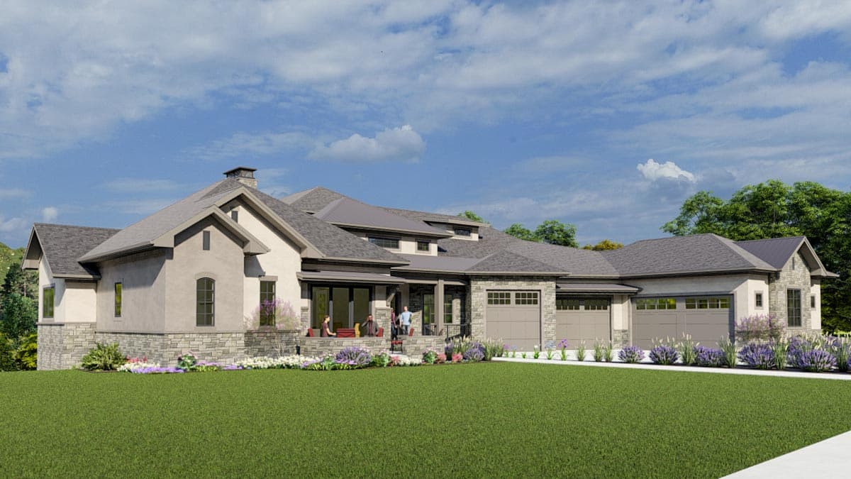 Plan 64522SC: Luxury Ranch Home Plan with Walkout Basement - Image #4 - Craftsman, Mountain, Prairie, Ranch
