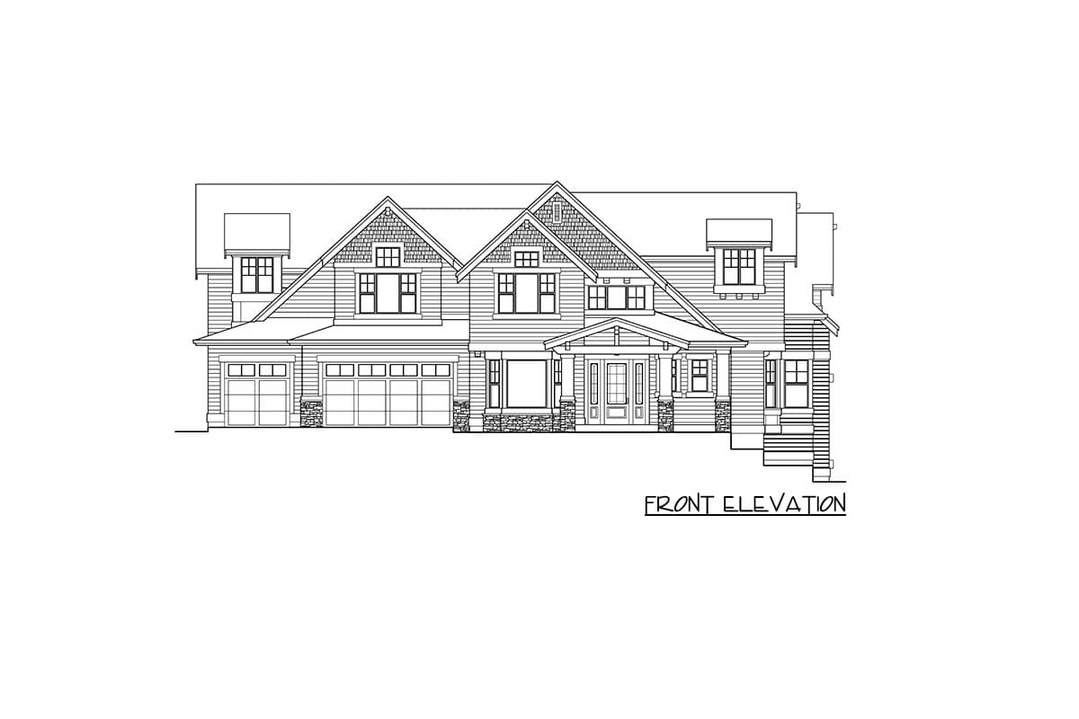 Plan 23033JD: Craftsman Dream Home Plan Designed for a Rear Sloping Lot - Image #34 - Craftsman, New American, Northwest, Shingle