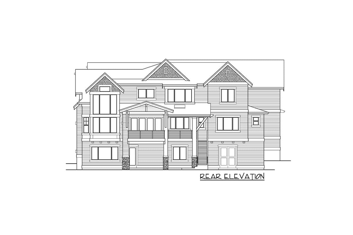 Plan 23033JD: Craftsman Dream Home Plan Designed for a Rear Sloping Lot - Image #36 - Craftsman, New American, Northwest, Shingle
