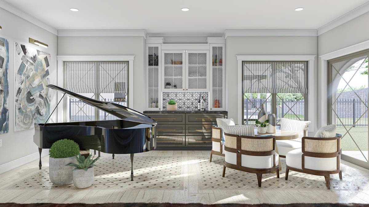 Plan 623074DJ: 3 Story 25' Wide French County Style House Plan with Elevator - Image #9 - European, French Country