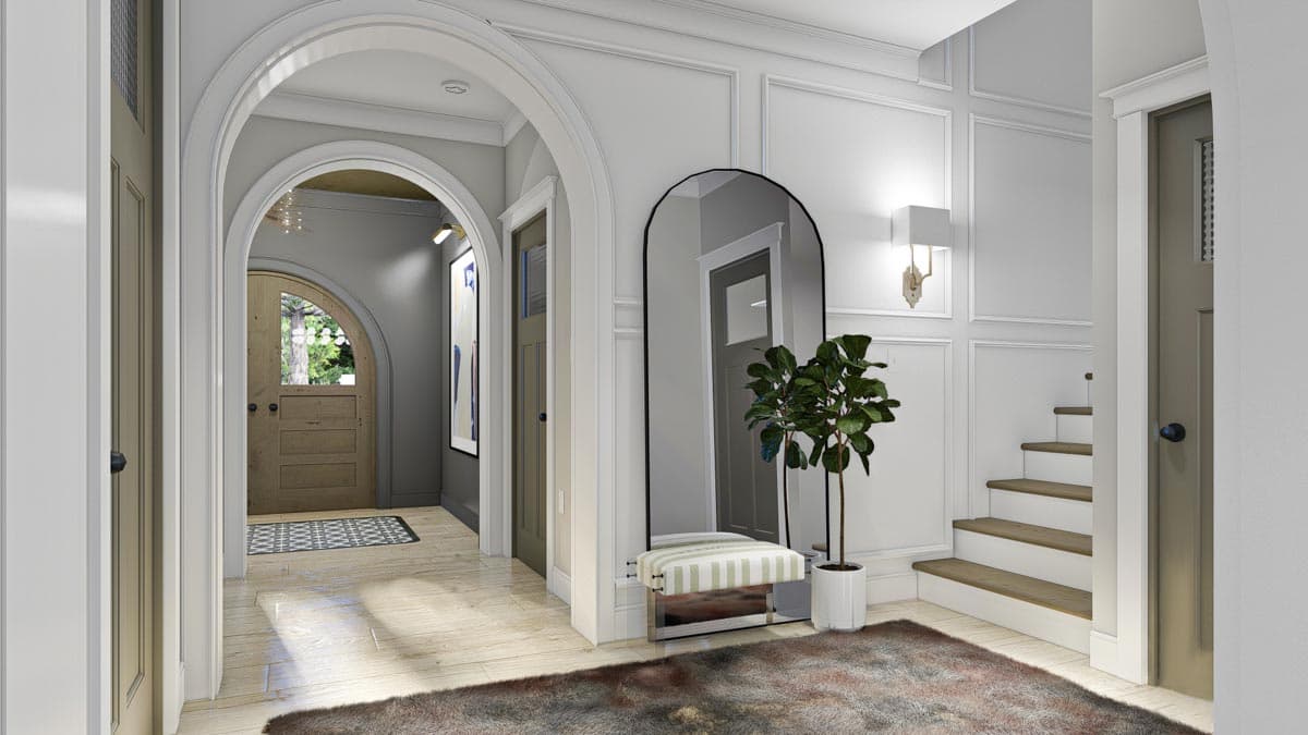 Plan 623074DJ: 3 Story 25' Wide French County Style House Plan with Elevator - Image #11 - European, French Country