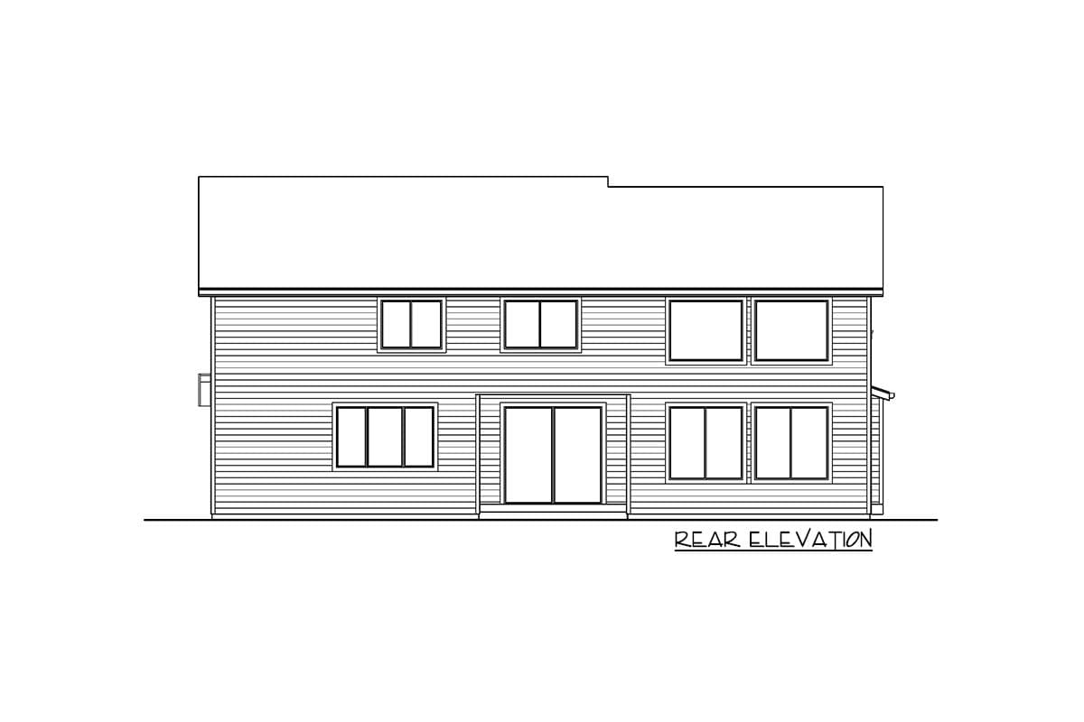 Plan 737056LVL: Contemporary 2-Story Home Plan with Main-floor Guest Bedroom - Image #4 - Contemporary, Northwest, Prairie