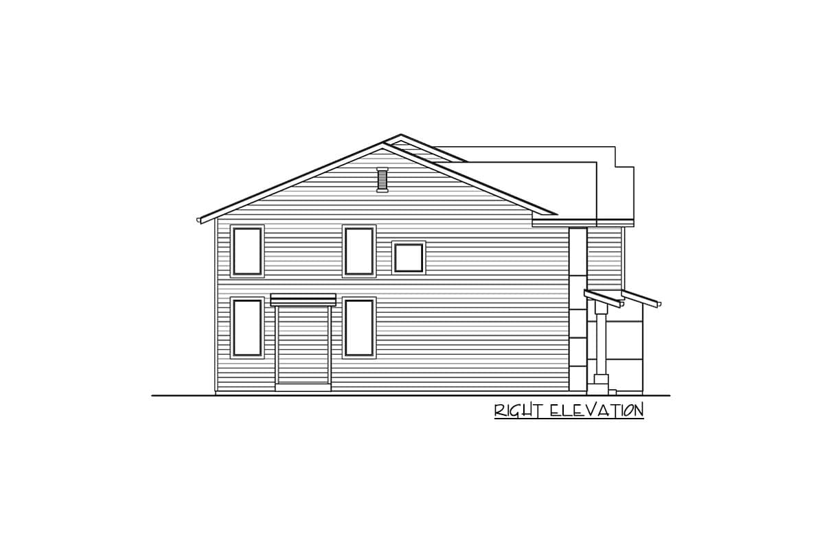 Plan 737056LVL: Contemporary 2-Story Home Plan with Main-floor Guest Bedroom - Image #5 - Contemporary, Northwest, Prairie