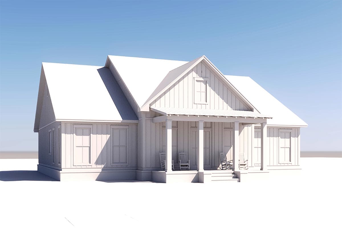 Plan 51888HZ: 3-Bed Modern Farmhouse Plan Just Under 2,500 Square Feet - Image #7 - Country, Farmhouse, Modern Farmhouse, New American, Southern