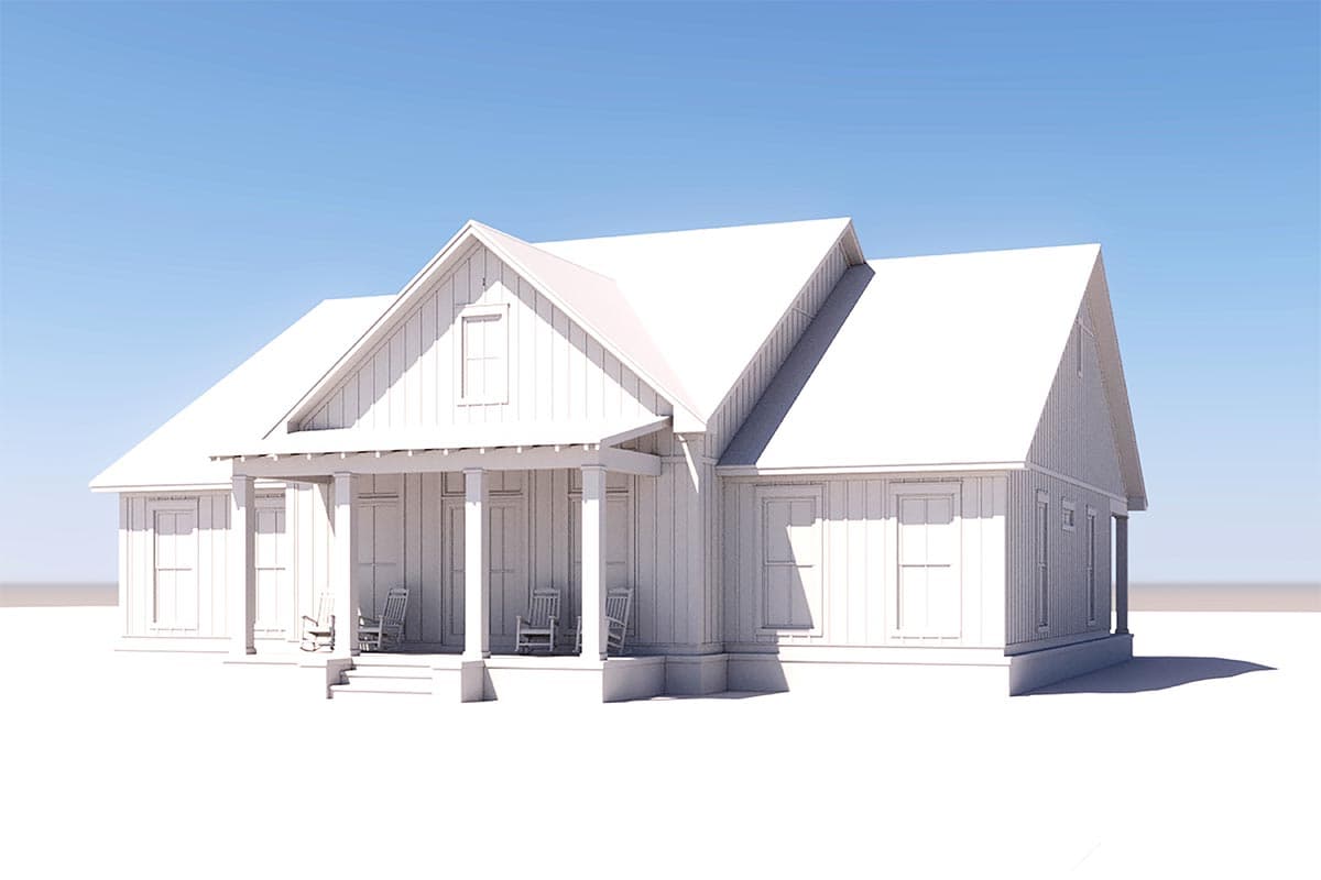 Plan 51888HZ: 3-Bed Modern Farmhouse Plan Just Under 2,500 Square Feet - Image #8 - Country, Farmhouse, Modern Farmhouse, New American, Southern
