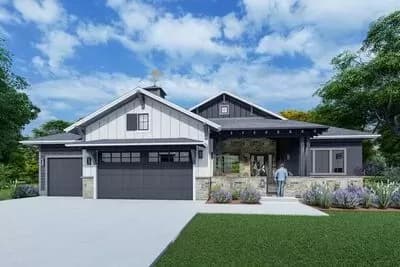 Exclusive 5-Bed New American House Plan with Finished Lower Level - 5067 Sq Ft