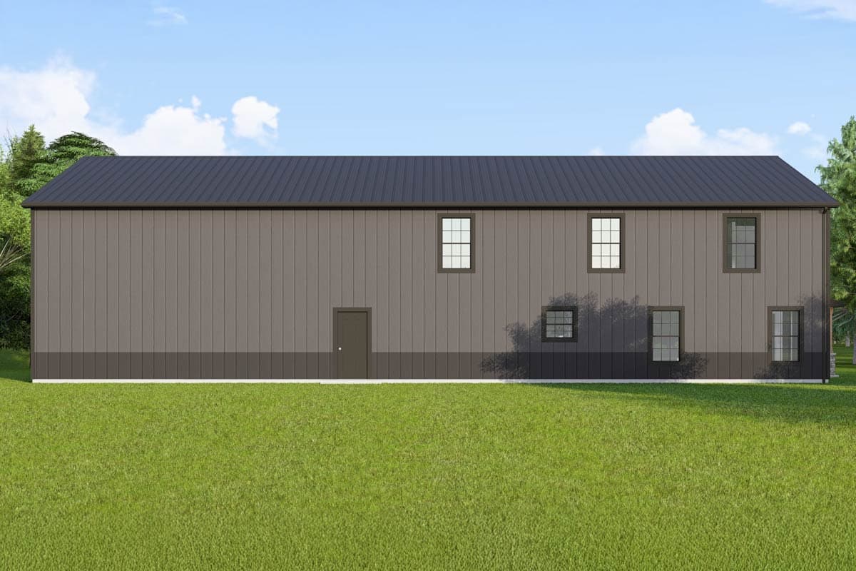 Plan 135087GRA: 5-Bed Barndominium with Wraparound Porch - 3484 Sq Ft - Image #4 - Barndominium, Country