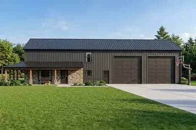 5-Bed Barndominium with Wraparound Porch - 3484 Sq Ft