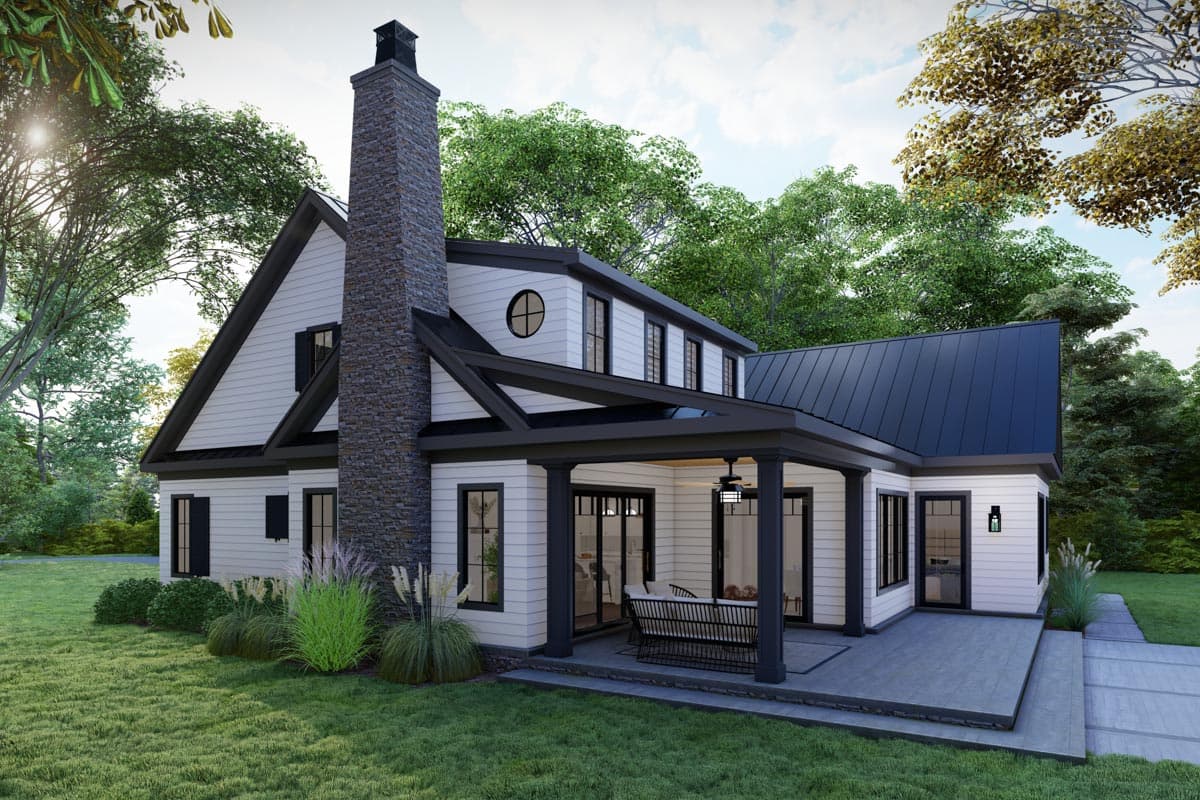 Plan 865013SHW: 3-Bed New American Home Plan with First Floor Primary Bedroom - 2620 Sq Ft - Image #5 - Craftsman, New American